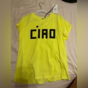 neon yellow clare v t shirt-size small
